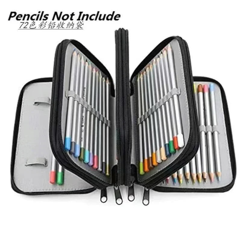 Estojo Escolar/Estojo Box/Estojo De Lápis De Quatro Camadas Com 72 Furos De Cor/Material Escolar/Papela