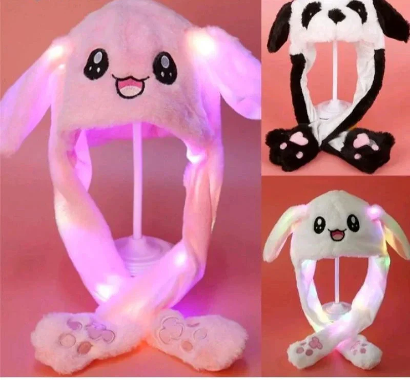 Touca Pelúcia Divertida com LED