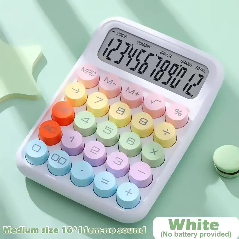 Calculadora Colorida Morandi De 12 Dígitos Mecânico De Ponto Grande infantil Escola Estudante Estudante